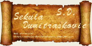 Sekula Dumitrašković vizit kartica
